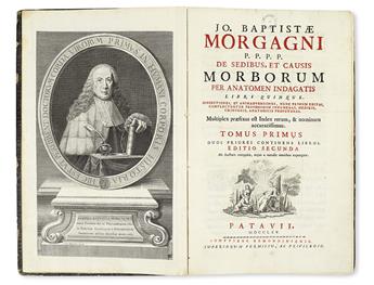 MORGAGNI, GIOVANNI BATTISTA.  De sedibus, et causis morborum per anatomen indagatis.  2 vols.  1765